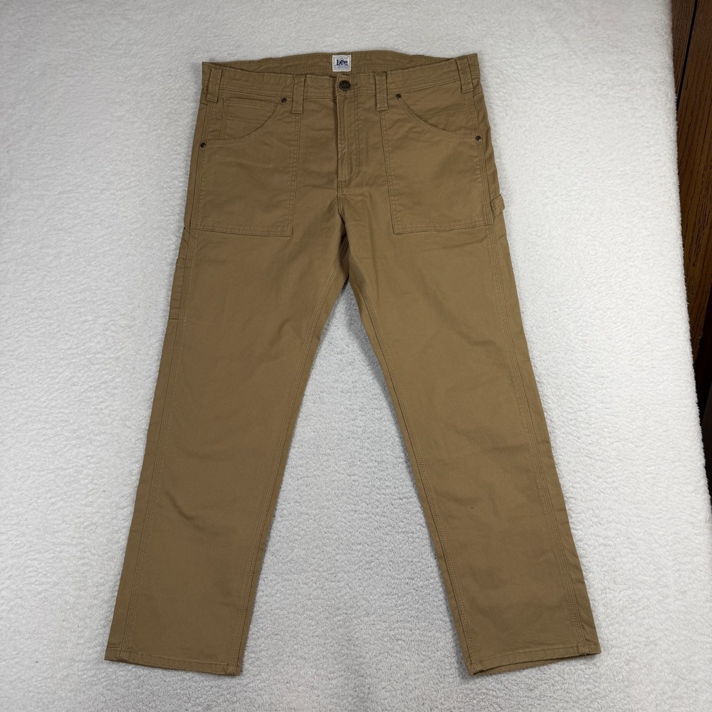Lee Regular Fit Straight Leg Carpenter Workpants Brown Mens Size 36x29 (37x28)